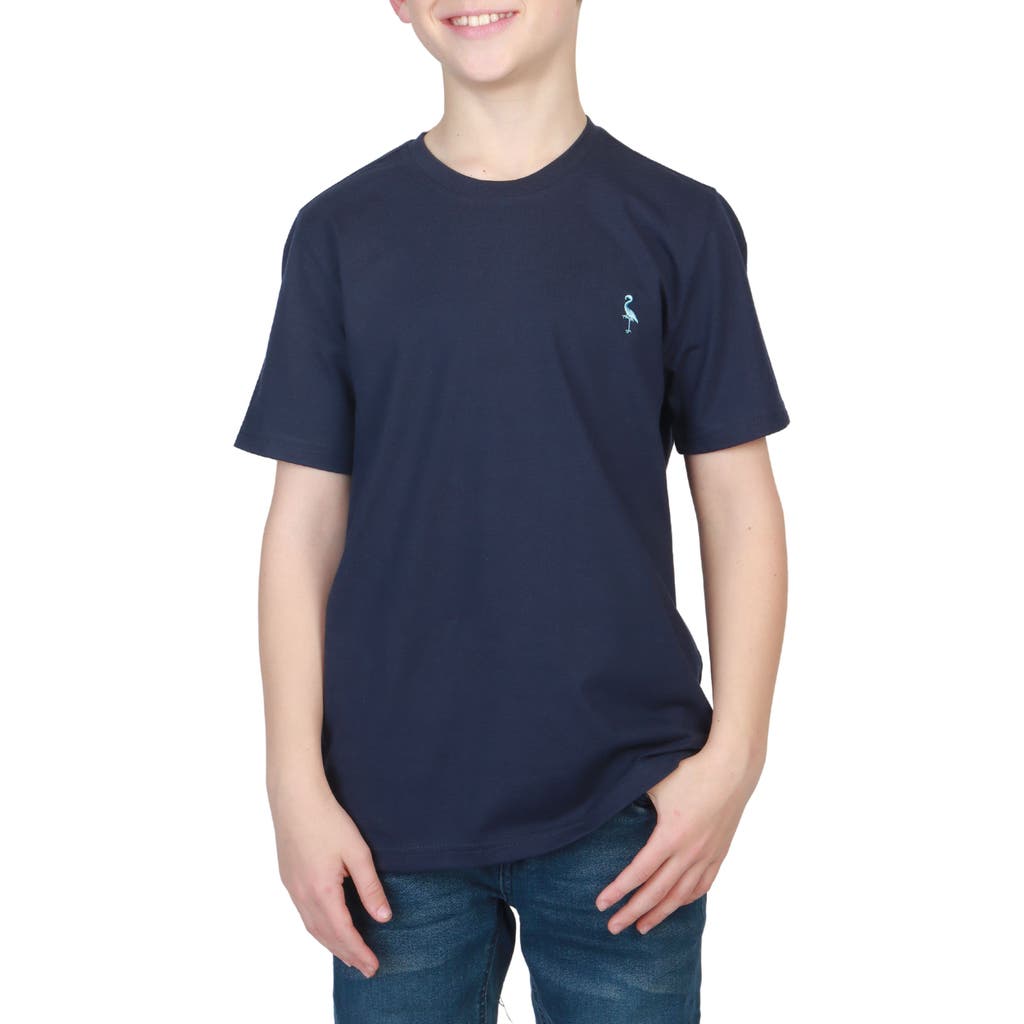 Tailorbyrd Kids' Mélange Knit T-shirt In Blue