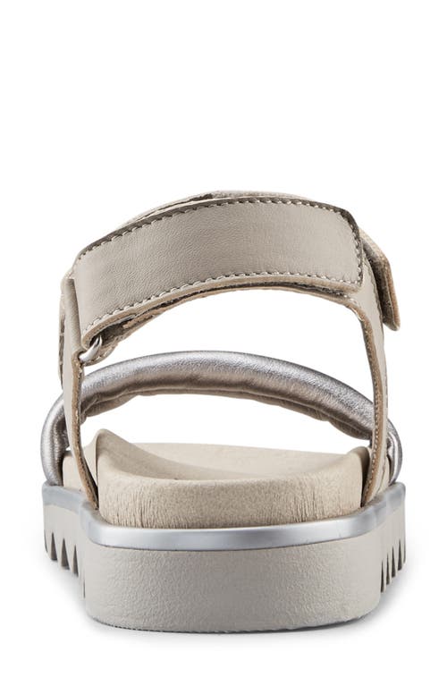 Shop Cougar Nolo Sandal In Metallic Silver/taupe