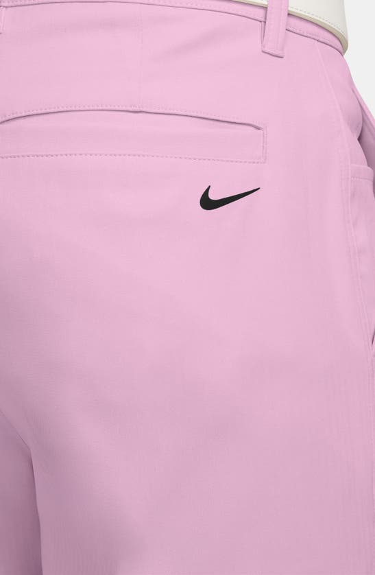 Shop Nike Dri-fit 8-inch Water Repellent Chino Golf Shorts In Arctic Pink/ Black