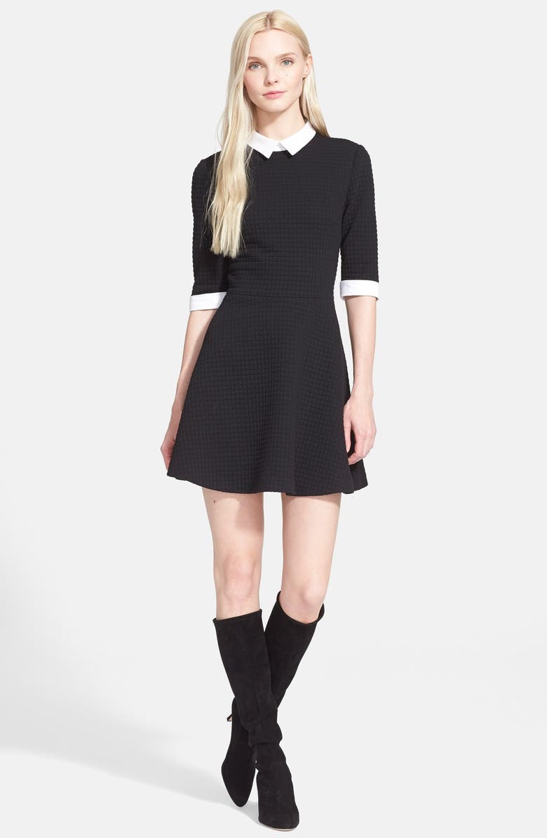 Alice + Olivia Textured Fit & Flare Dress | Nordstrom