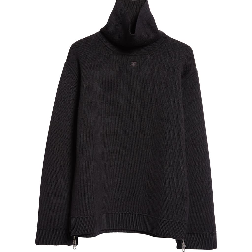 COURRÈGES COURRÈGES MERINO WOOL BLEND TURTLENECK SWEATER