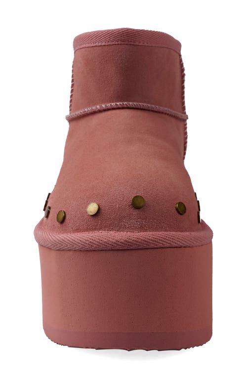 Candies Candie's Shye Faux Fur Platform Bootie In Pink Suede