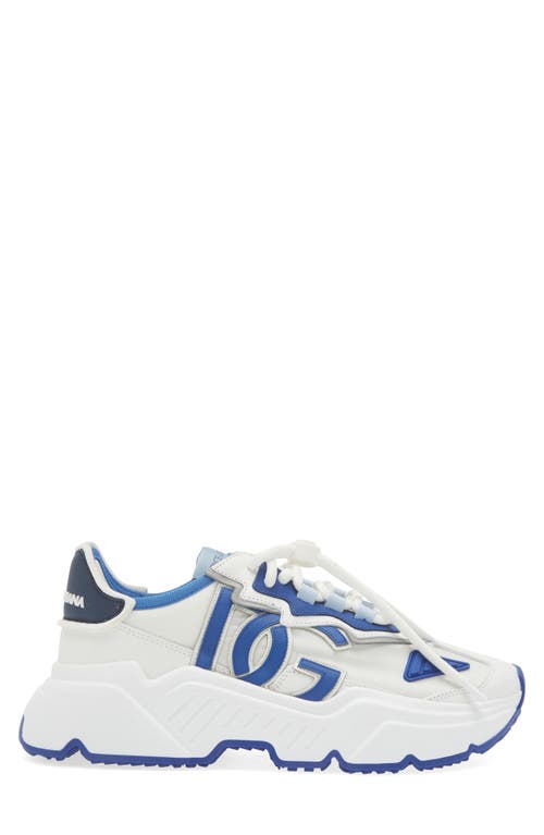 Dolce & Gabbana Daymaster Dg Logo Runner Sneakers In 80001 Bianco