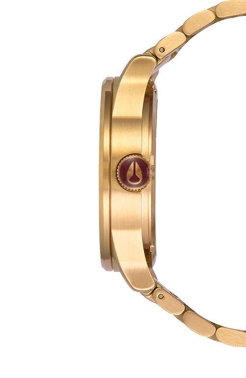 Nixon Sentry Bracelet Watch, 42mm In Oxblood Sunray/gold