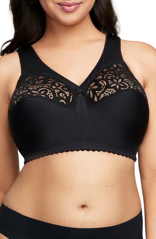 Glamorise MagicLift® Cotton Support Bra in Black