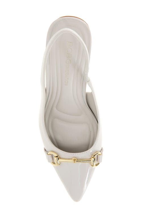 Bcbgeneration Women's Glastin Chain Trim Block Heel Pumps In Rainy Day Patent