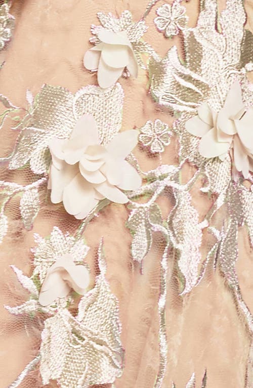 Dress The Population Audrey Floral-print Dress In Cream