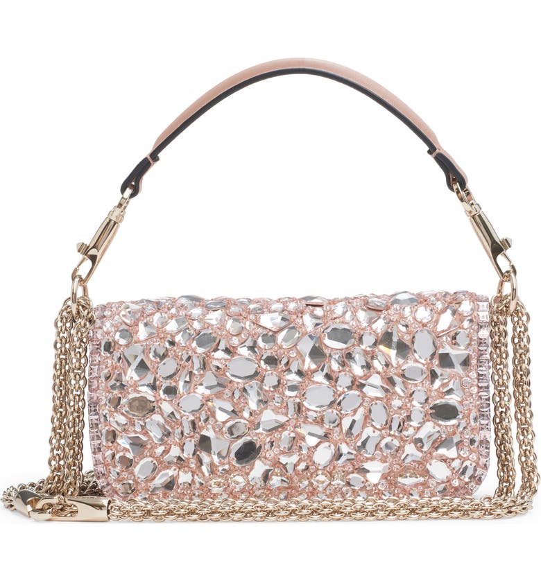 Valentino Garavani Small Locò Crystal Embellished Shoulder Bag | Nordstrom
