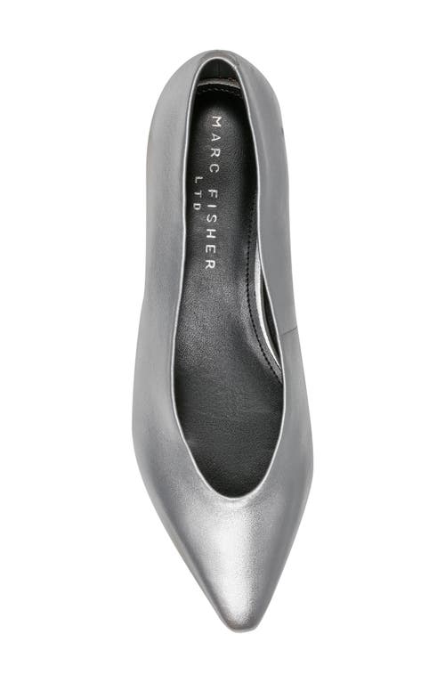 Shop Marc Fisher Ltd Gunner Pointed Toe Flat In Silver