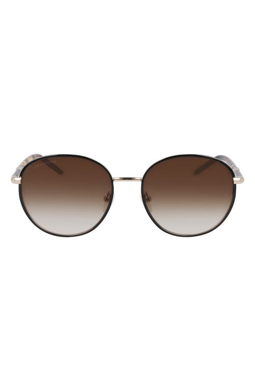 Longchamp 53mm Gradient Round Sunglasses In Gold