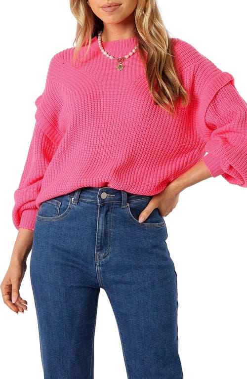 Petal & Pup Juniper Balloon Sleeve Sweater Bright Pink at Nordstrom,