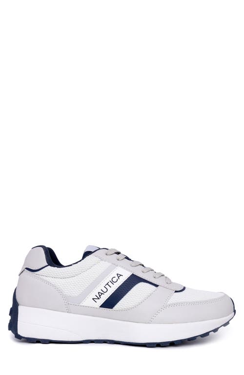 Shop Nautica Athletic Sneaker In White/navy