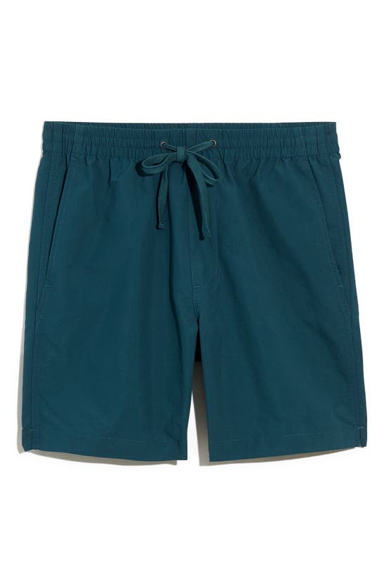 Madewell Re-sourced Everywear Shorts In Evergreen Forest