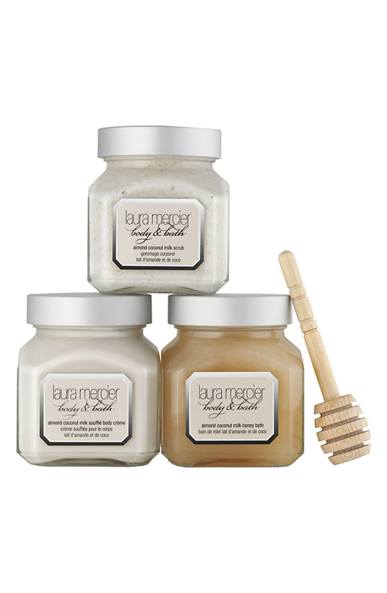 LAURA MERCIER Almond Coconut Milk Body & Bath Trio, Main, color, 000