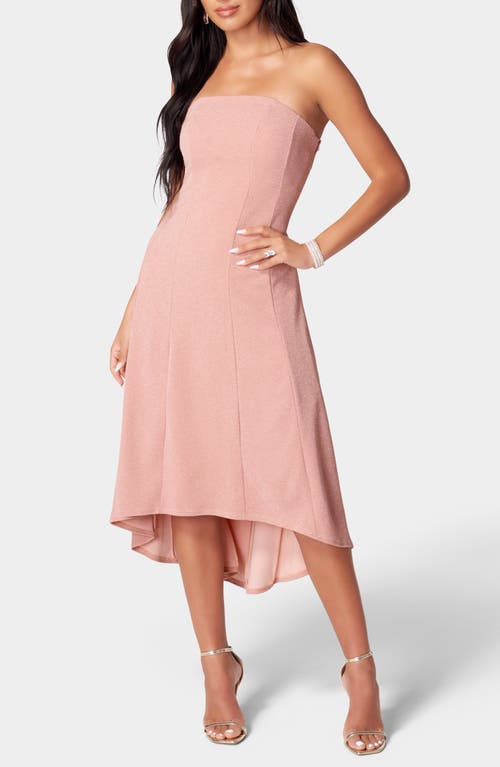 bebe Strapless High-Low Dress Rose at Nordstrom,