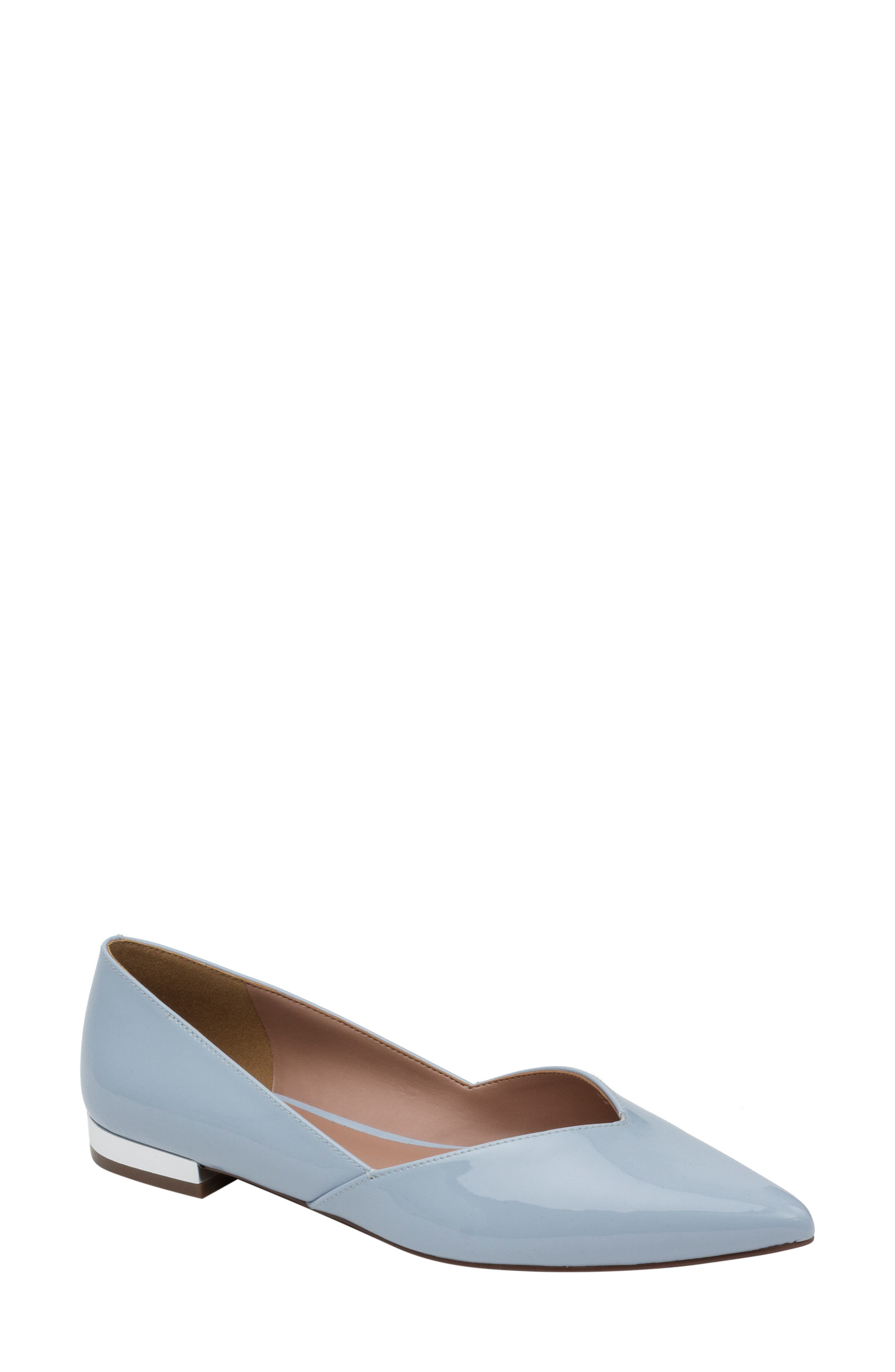 Linea Paolo Nasya Pointed Toe Flat in Pale Blue | Smart Closet