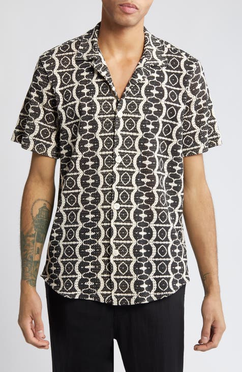 Homenesgenics Mens Shirts Clearance Men's Summer Fashion Short Sleeve Casual Button Down Shirts, Size: Medium, White