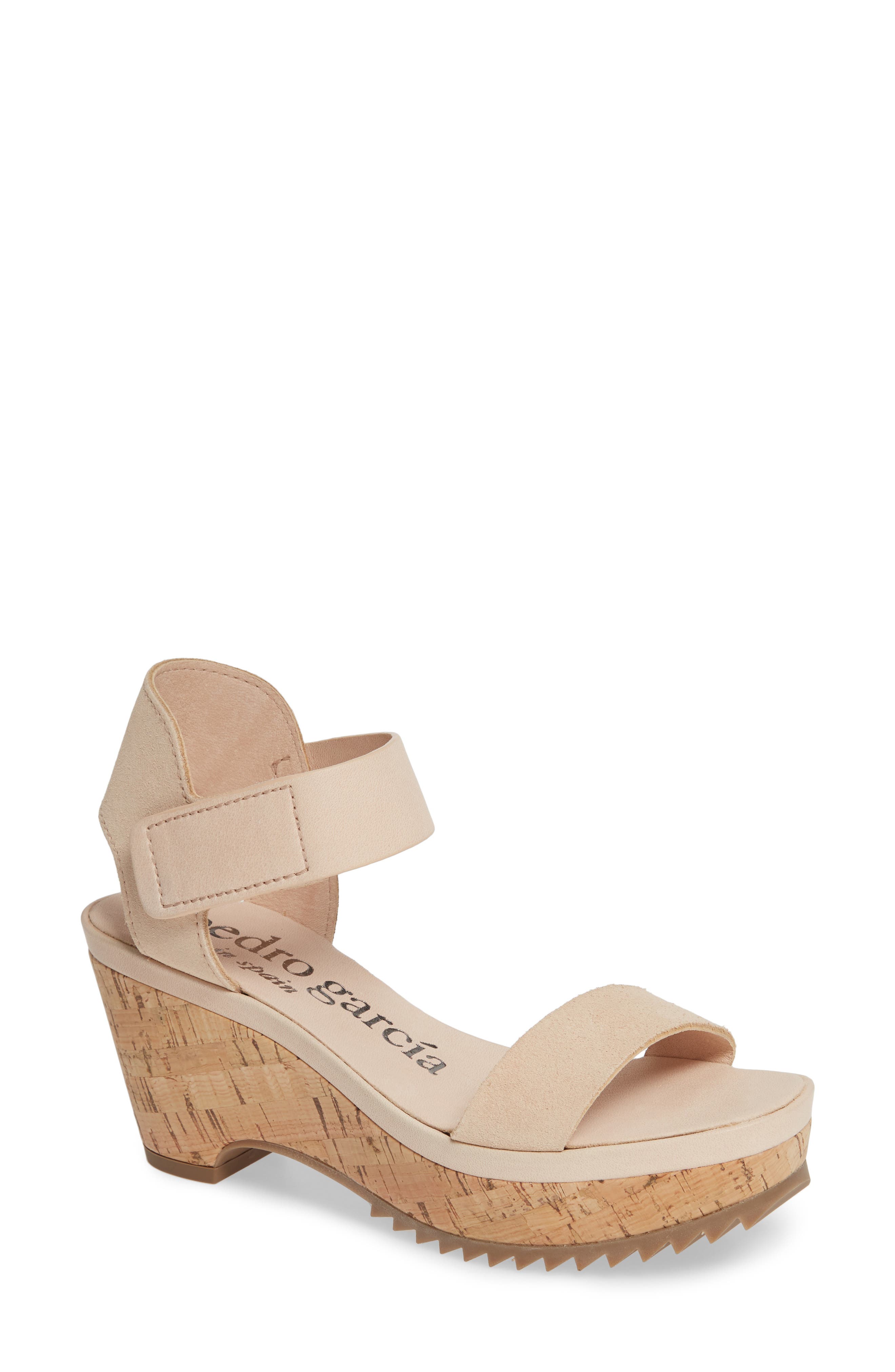 Pedro Garcia Franses Flatform Sandal, Beige