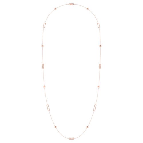 Shop Luvmyjewelry Traffic Light Layered Sterling Silver Diamond Necklace In 14kt Rose Gold Vermeil