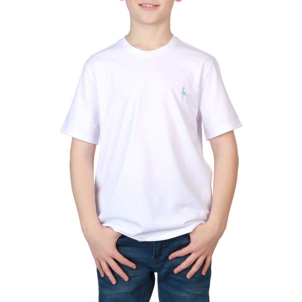 Tailorbyrd Kids' Mélange Knit T-shirt In White Dove