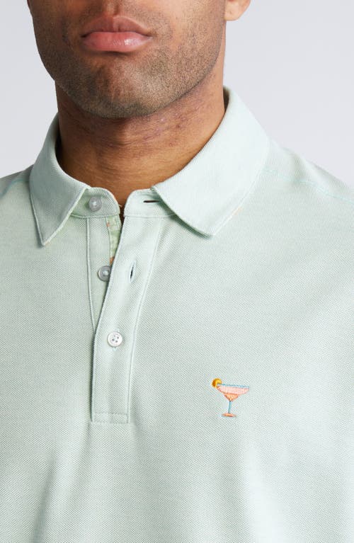 Shop Tommy Bahama Cocktail Mixer Islandzone® Five O'clock Performance Polo In Light Wasabi Heather