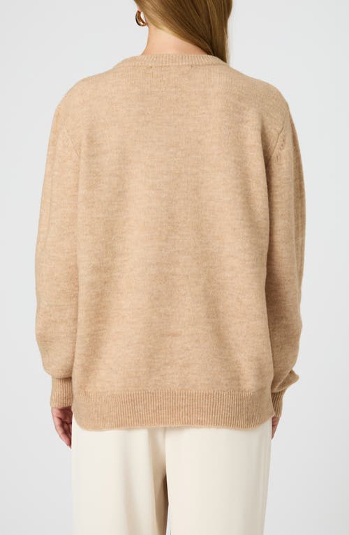 Shop French Connection Kesia Crewneck Sweater In Camel