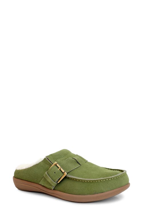 Shop Revitalign Siesta Faux Fur Lined Clog In Olive