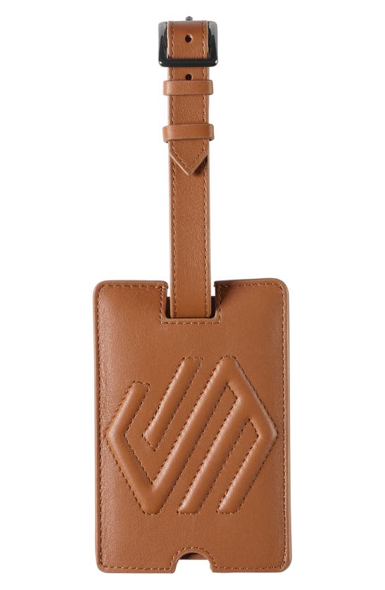 Johnston & Murphy Richmond Leather Luggage Tag In Brown