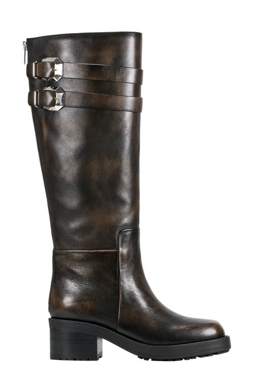 Shop Marc Fisher Ltd Dariya Knee High Riding Boot In Dark Brown