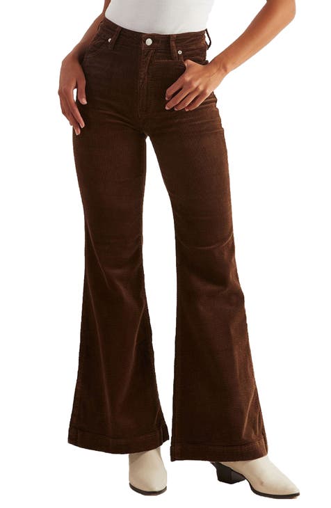 brown flare pants