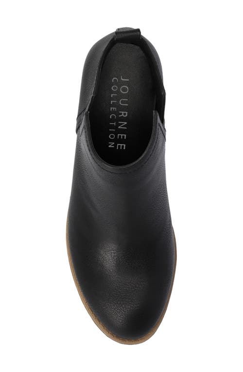 Journee Collection Journee Womens Rimi Pull On Stacked Heel Booties In Black Smooth