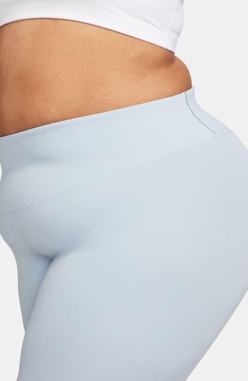 Nike Zenvy Gentle Support High Waist 7/8 Leggings In Lt Armory Blue/black