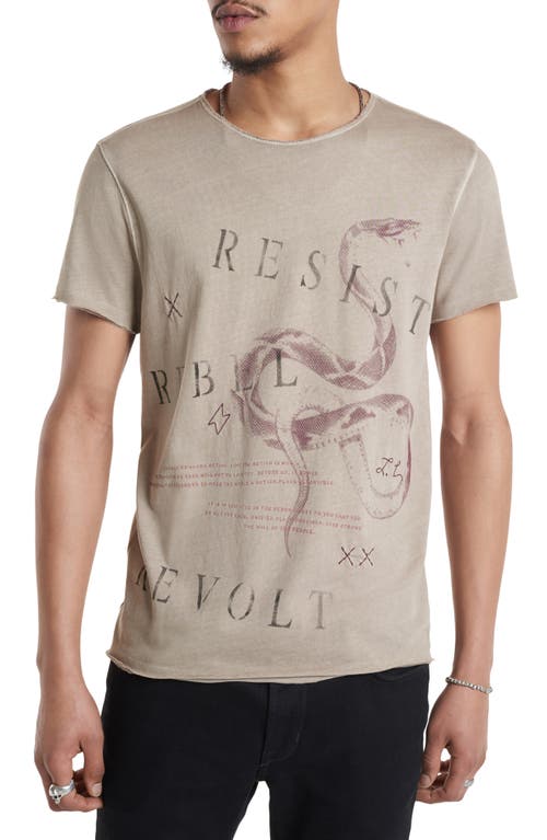Raw Edge Revolt Graphic T-Shirt in Dried Petal