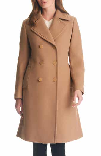 Kenneth Cole New York Double Face Wool Blend Hooded Coat