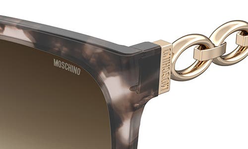 Moschino 55mm Gradient Cat Eye Sunglasses In Pink Havana