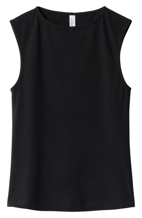 Shop & Other Stories Stretch Cotton Tank In Black Dark