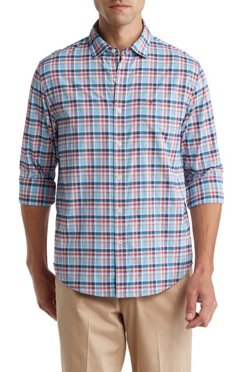 Siesta Key Napa Check Plaid Button-Up Shirt