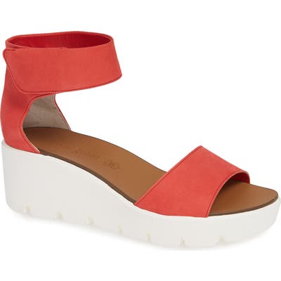 Paul Green Victoria Wedge Platform Sandal, US / 4.5UK - Red