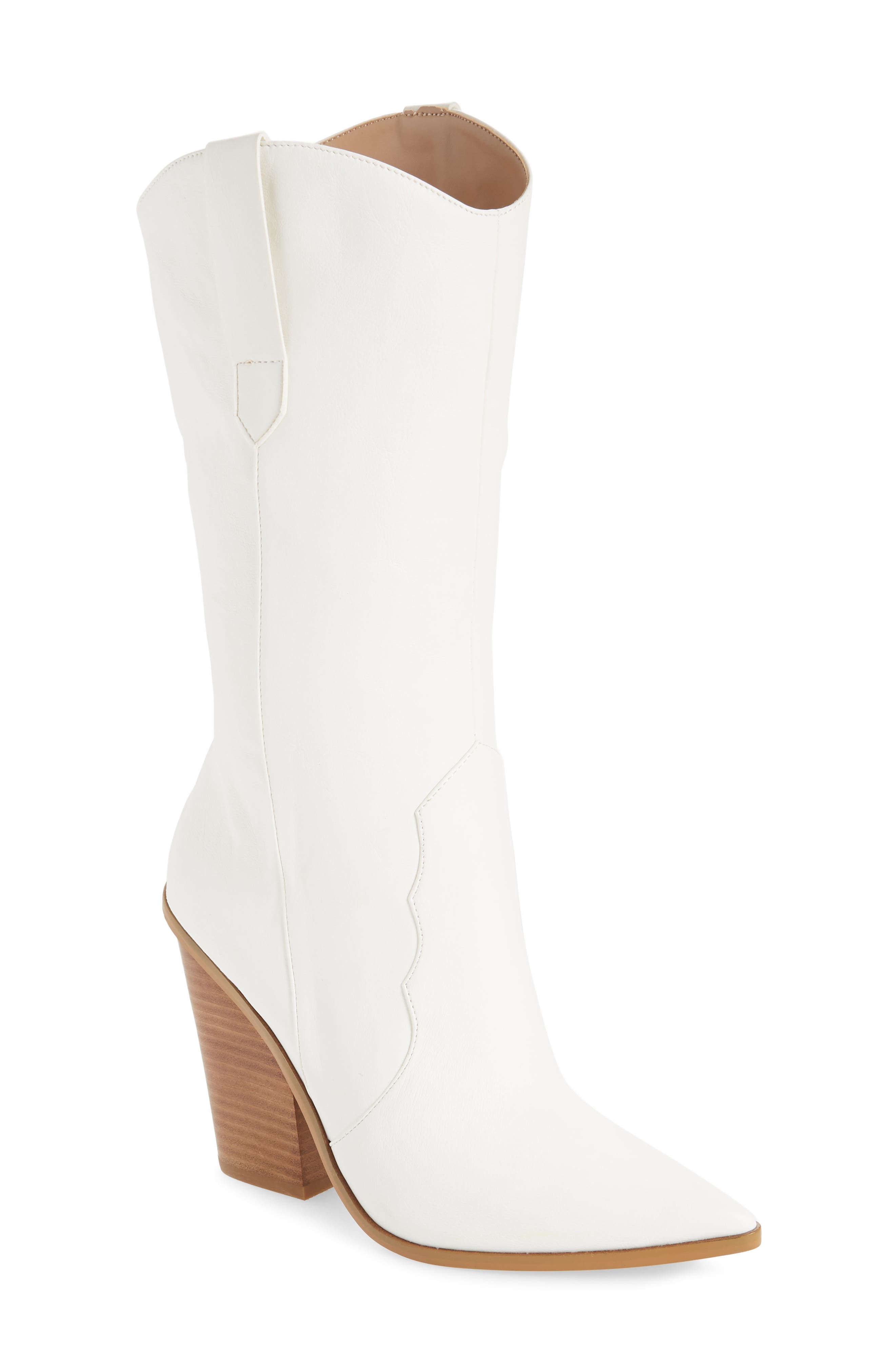 steve madden white cowboy boots