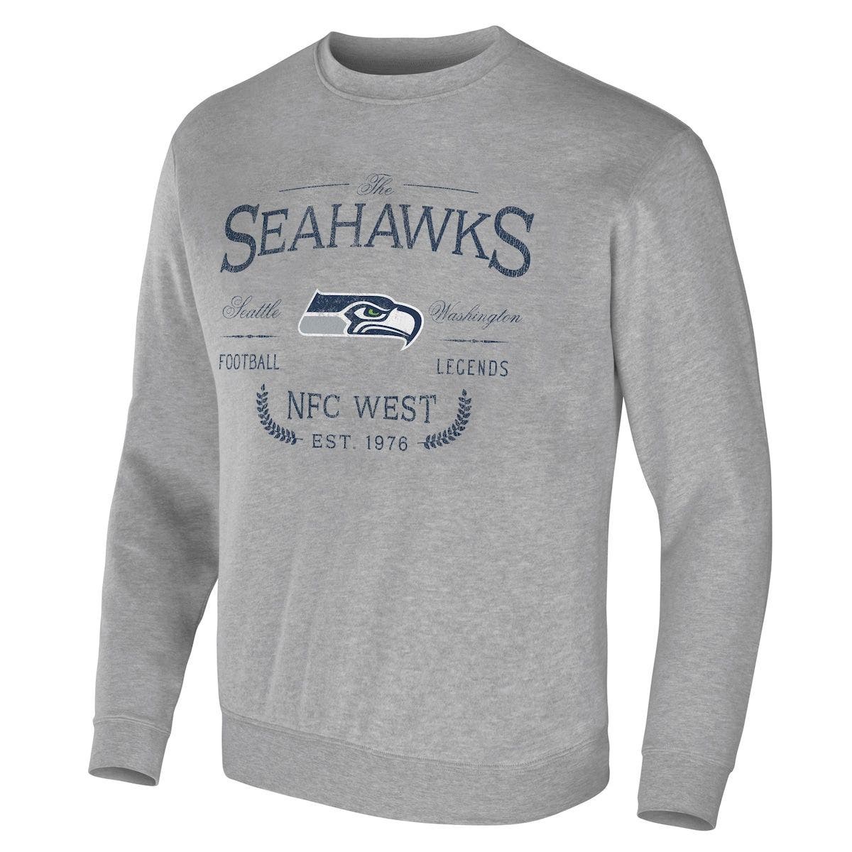 Seattle Seahawks - Est 1976 Logo Striker Sandstone Premium Crew Neck  Sweatshirt in 2023