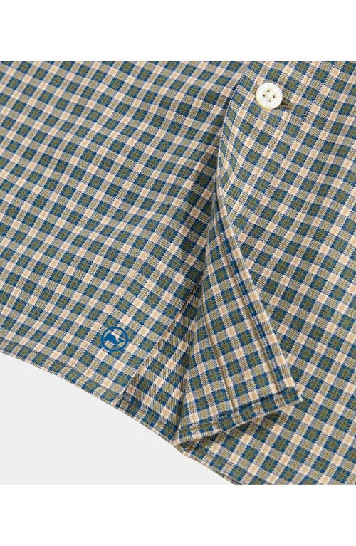 Shop Vineyard Vines Check Brushed Twill Button-up Shirt In Camp Olive Plaid