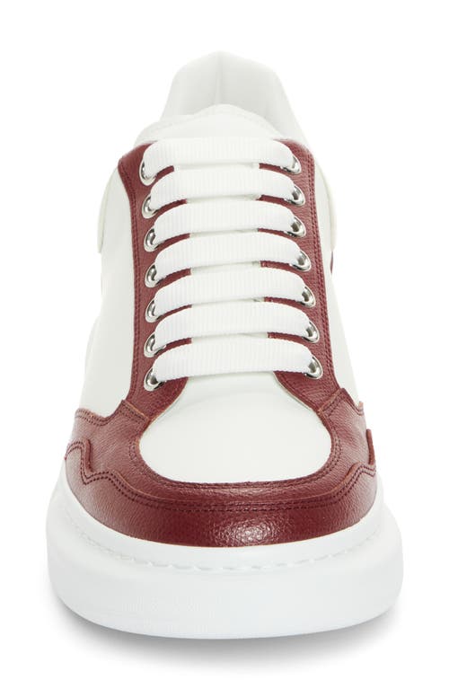 Shop Alexander Mcqueen Oversize Retro Colorblock Sneaker In Burgundy/white