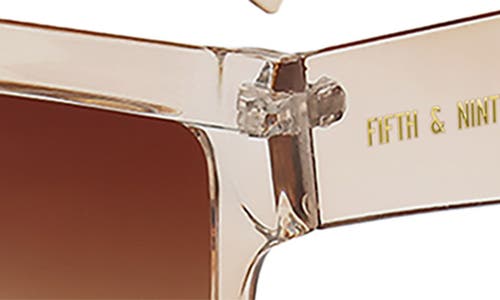 Fifth & Ninth Avalon 70mm Square Sunglasses In Topaz/brown