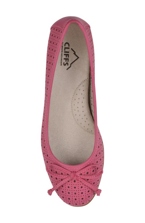 Cliffs By White Mountain Cheryl Ballet Flat In Fuchsia/burnished/smooth