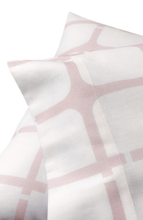 Shop Brooks Brothers Geo Turkish Cotton Pillowcases In Pink