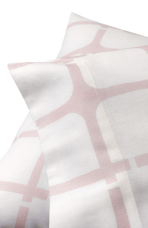 Brooks Brothers Geo Turkish Cotton Pillowcases In Pink