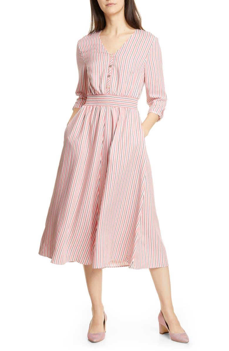 Ted Baker London Colour by Numbers Stripe Midi Shirtdress | Nordstrom