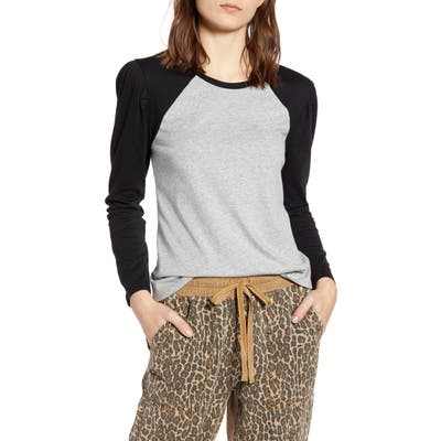 Splendid Vista Raglan Sleeve Cotton Blend Tee, Grey