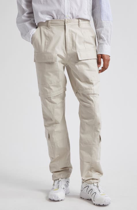 Beige Designer Pants for Men