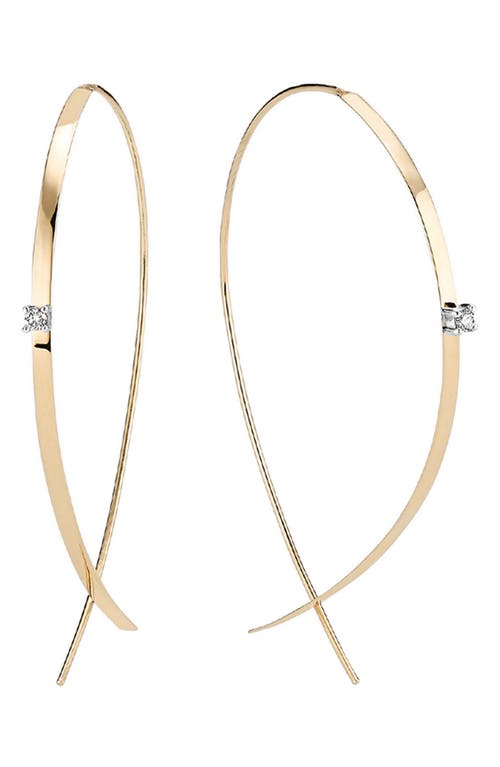 Lana Small Upside Down Diamond Hoop Earrings in Yellow Gold at Nordstrom